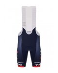 SANTINI pantalones cortos de tirantes - TREK SEGAFREDO 2023 FAN LINE - rojo/azul