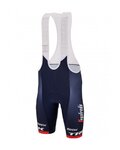 SANTINI pantalones cortos de tirantes - TREK SEGAFREDO 2023 FAN LINE - rojo/azul