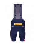 SANTINI pantalones cortos de tirantes - TREK FACTORY RACING 2023 - azul
