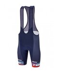 SANTINI pantalones cortos de tirantes - TREK FACTORY RACING 2023 - azul