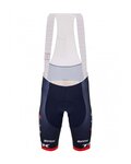 SANTINI pantalones cortos de tirantes - TREK SEGAFREDO 2023 ORIGINAL - azul/rojo