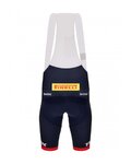 SANTINI pantalones cortos de tirantes - TREK SEGAFREDO 2023 ORIGINAL - azul/rojo