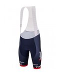SANTINI pantalones cortos de tirantes - TREK SEGAFREDO 2023 ORIGINAL - azul/rojo