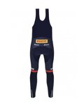 SANTINI pantalones largos con tirantes - TREK SEGAFREDO 2023 FAN LINE WINTER - azul/rojo
