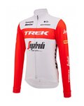SANTINI maillot de invierno de manga larga - TREK SEGAFREDO 2023 WINTER - rojo/blanco