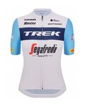 SANTINI jersey de manga corta - TREK SEGAFREDO 2023 LADY FAN LINE - azul claro/blanco