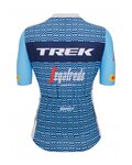 SANTINI jersey de manga corta - TREK SEGAFREDO 2023 LADY FAN LINE - azul claro/blanco