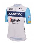 SANTINI jersey de manga corta - TREK SEGAFREDO 2023 LADY FAN LINE - azul claro/blanco