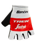 SANTINI guantes de dedos cortos - TREK 2019 RACE - blanco/rojo