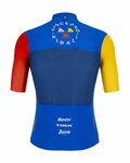 SANTINI jersey de manga corta - NIBALI SQUALO - rojo/azul/amarillo