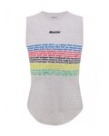 SANTINI camiseta sin mangas - UCI WORLD CHAMPION  - blanco/arcoíris