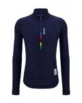 SANTINI maillot de invierno de manga larga - UCI RAINBOW PURE WNT - azul