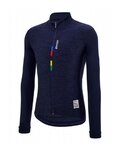 SANTINI maillot de invierno de manga larga - UCI RAINBOW PURE WNT - azul