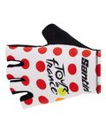 SANTINI guantes de dedos cortos - TOUR DE FRANCE 2024 - blanco/rojo