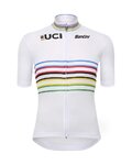 SANTINI jersey de manga corta - UCI WORLD CHAMPION MASTER - blanco/arcoíris