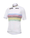 SANTINI jersey de manga corta - UCI WORLD CHAMPION MASTER - blanco/arcoíris