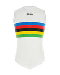 SANTINI camiseta sin mangas - UCI RAINBOW - blanco/arcoíris