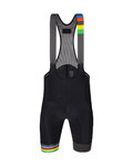 SANTINI pantalones cortos de tirantes - UCI RAINBOW 2021 - negro/arcoíris