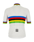 SANTINI jersey de manga corta - UCI WORLD CHAMP ECO - arcoíris/blanco