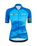 SANTINI jersey de manga corta - UCI WORLD ECO LADY - azul claro