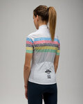 SANTINI jersey de manga corta - UCI WORLD 100 LADY - blanco/arcoíris