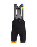 SANTINI pantalones cortos de tirantes - EYES - naranja/negro