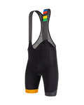 SANTINI pantalones cortos de tirantes - EYES - naranja/negro