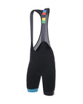 SANTINI pantalones cortos de tirantes - SKULL  - negro