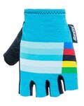 SANTINI guantes de dedos cortos - UCI RAINBOW - azul claro