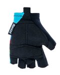 SANTINI guantes de dedos cortos - UCI RAINBOW - azul claro