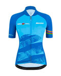 SANTINI jersey de manga corta - UCI WORLD LADY - azul claro