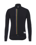 SANTINI maillot de invierno de manga larga - UCI RAINBOW WINTER - negro