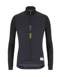 SANTINI maillot de invierno de manga larga - UCI RAINBOW WINTER - negro