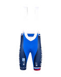 SANTINI pantalones cortos de tirantes - TEAM SLOVAKIA 2016 - blanco/azul