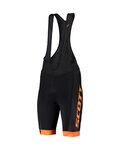 SCOTT pantalones cortos de tirantes - RC TEAM - negro/naranja