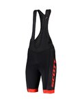 SCOTT pantalones cortos de tirantes - RC TEAM - negro/rojo