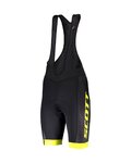 SCOTT pantalones cortos de tirantes - RC TEAM - negro/amarillo