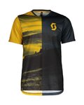 SCOTT Camiseta de manga corta - TRAIL FLOW - azul/amarillo