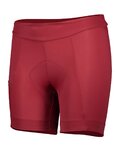 SCOTT pantalones cortos sin tirantes - ENDURANCE 20 LADY - granate