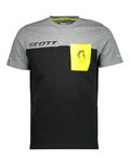 SCOTT Camiseta de manga corta - FACTORY TEAM - negro/gris/amarillo