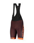 SCOTT pantalones cortos de tirantes - RC TEAM - naranja/rojo