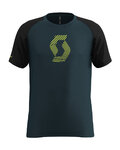 SCOTT Camiseta de manga corta - 10 ICON RAGLAN - negro/azul