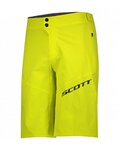 SCOTT pantalones cortos sin tirantes - ENDURANCE LS/FIT - amarillo