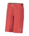 SCOTT pantalones cortos sin tirantes - TRAIL FLOW - rojo