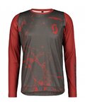 SCOTT maillot de verano de manga larga - TRAIL VERTIC LS - gris/rojo