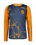 SCOTT maillot de verano de manga larga - TRAIL VERTIC LS - azul/naranja