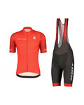 SCOTT maillot corto y pantalón corto - RC TEAM 10 SS - blanco/gris/rojo