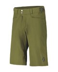 SCOTT pantalones cortos sin tirantes - TRAIL FLOW W/PAD - verde