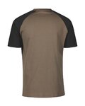SCOTT Camiseta de manga corta - ICON RAGLAN SS - negro/marrón