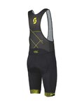 SCOTT pantalones cortos de tirantes - TEAM - negro/amarillo
